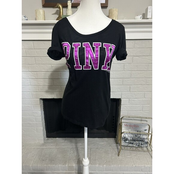 Victoria Secret 90s Y2K Style Women’s T Shirt Size Medium ; Purple Black Cheetah - Picture 1 of 5